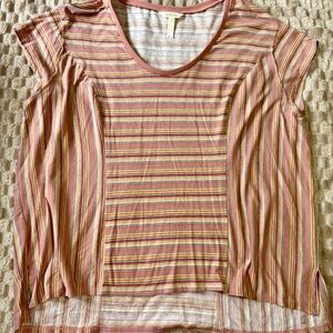 Matilda Jane Multicolor Striped Short Sleeve Top